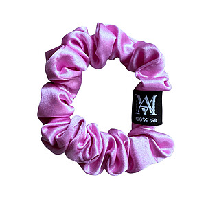 Elastic de păr din mătase naturală MATASIA, culoare Lavander, mărimea M/L – scrunchie din mătase cu efect anti-încrețire a părului.