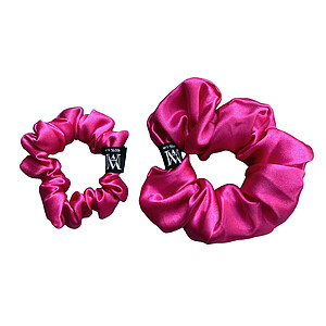 Elastic de păr din mătase naturală MATASIA, culoare Fuxy, mărimea M/L – scrunchie vibrant pentru păr, delicat și elegant.