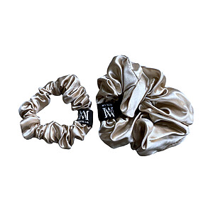 Elastic de păr din mătase naturală MATASIA, culoare Ivory, mărimea M/L – accesoriu elegant pentru păr, protejează firele de rupere