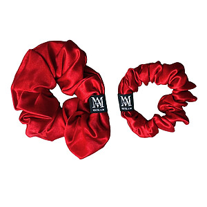 Elastic de păr din mătase naturală MATASIA, culoare Red, mărimea M/L – accesoriu premium pentru păr, elegant și rezistent.